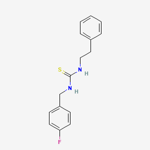 molecular formula C16H17FN2S B3985922 N-(4-fluorobenzyl)-N'-(2-phenylethyl)thiourea 