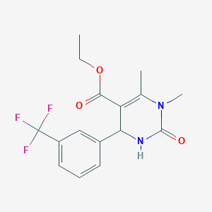 ethyl 1,6-dimethyl-2-oxo-4-[3-(trifluoromethyl)phenyl]-1,2,3,4-tetrahydro-5-pyrimidinecarboxylate