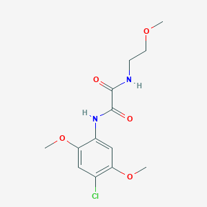 molecular formula C13H17ClN2O5 B398596 N~1~-(4-chloro-2,5-dimethoxyphenyl)-N~2~-(2-methoxyethyl)ethanediamide 