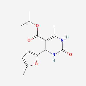 molecular formula C14H18N2O4 B3985964 isopropyl 6-methyl-4-(5-methyl-2-furyl)-2-oxo-1,2,3,4-tetrahydro-5-pyrimidinecarboxylate 