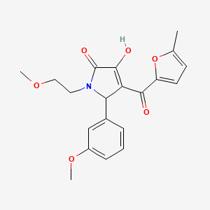 molecular formula C20H21NO6 B3985971 3-hydroxy-1-(2-methoxyethyl)-5-(3-methoxyphenyl)-4-(5-methyl-2-furoyl)-1,5-dihydro-2H-pyrrol-2-one 