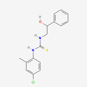 molecular formula C16H17ClN2OS B3985979 N-(4-chloro-2-methylphenyl)-N'-(2-hydroxy-2-phenylethyl)thiourea 