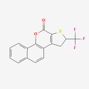 molecular formula C16H9F3O2S B3985996 2-(trifluoromethyl)-2,3-dihydro-11H-benzo[h]thieno[2,3-c]chromen-11-one 