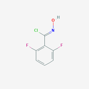 molecular formula C7H4ClF2NO B039860 2,6-二氟-N-羟基苯甲酰亚胺酰氯 CAS No. 118591-69-8