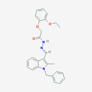 molecular formula C27H27N3O3 B398600 N'-[(1-benzyl-2-methyl-1H-indol-3-yl)methylene]-2-(2-ethoxyphenoxy)acetohydrazide 