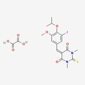 molecular formula C19H21IN2O8S B3986022 5-(3-iodo-4-isopropoxy-5-methoxybenzylidene)-1,3-dimethyl-2-thioxodihydro-4,6(1H,5H)-pyrimidinedione oxalate 