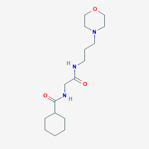 molecular formula C16H29N3O3 B3986026 N-(2-{[3-(4-morpholinyl)propyl]amino}-2-oxoethyl)cyclohexanecarboxamide 