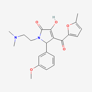 molecular formula C21H24N2O5 B3986031 1-[2-(dimethylamino)ethyl]-3-hydroxy-5-(3-methoxyphenyl)-4-(5-methyl-2-furoyl)-1,5-dihydro-2H-pyrrol-2-one 