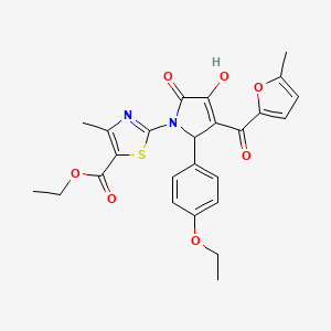 ethyl 2-[2-(4-ethoxyphenyl)-4-hydroxy-3-(5-methyl-2-furoyl)-5-oxo-2,5-dihydro-1H-pyrrol-1-yl]-4-methyl-1,3-thiazole-5-carboxylate