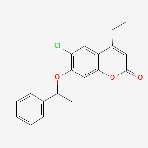 6-chloro-4-ethyl-7-(1-phenylethoxy)-2H-chromen-2-one