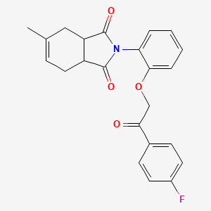 2-{2-[2-(4-fluorophenyl)-2-oxoethoxy]phenyl}-5-methyl-3a,4,7,7a-tetrahydro-1H-isoindole-1,3(2H)-dione