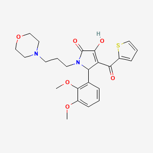 molecular formula C24H28N2O6S B3986078 5-(2,3-dimethoxyphenyl)-3-hydroxy-1-[3-(4-morpholinyl)propyl]-4-(2-thienylcarbonyl)-1,5-dihydro-2H-pyrrol-2-one 