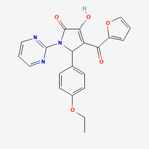 5-(4-ethoxyphenyl)-4-(2-furoyl)-3-hydroxy-1-(2-pyrimidinyl)-1,5-dihydro-2H-pyrrol-2-one