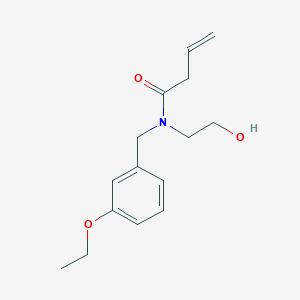 (2E)-N-(3-ethoxybenzyl)-N-(2-hydroxyethyl)but-2-enamide