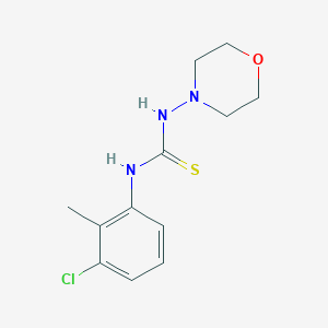 molecular formula C12H16ClN3OS B3986114 N-(3-chloro-2-methylphenyl)-N'-4-morpholinylthiourea 