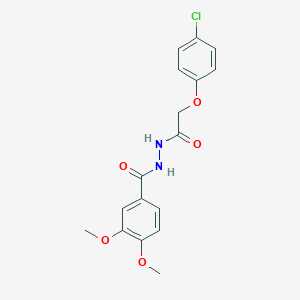 molecular formula C17H17ClN2O5 B398613 N'-[(4-氯苯氧基)乙酰]-3,4-二甲氧基苯甲酰肼 CAS No. 331713-17-8