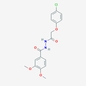 molecular formula C17H17ClN2O5 B398613 N'-[(4-chlorophénoxy)acétyl]-3,4-diméthoxybenzohydrazide CAS No. 331713-17-8