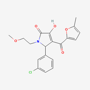 5-(3-chlorophenyl)-3-hydroxy-1-(2-methoxyethyl)-4-(5-methyl-2-furoyl)-1,5-dihydro-2H-pyrrol-2-one