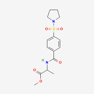 methyl N-[4-(1-pyrrolidinylsulfonyl)benzoyl]alaninate