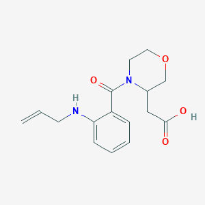 molecular formula C16H20N2O4 B3986165 {4-[2-(allylamino)benzoyl]morpholin-3-yl}acetic acid 