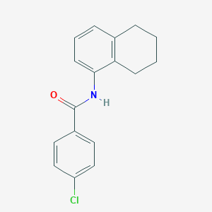 molecular formula C17H16ClNO B398617 4-chloro-N-(5,6,7,8-tetrahydronaphthalen-1-yl)benzamide 