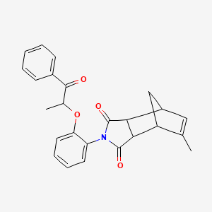 8-methyl-4-[2-(1-methyl-2-oxo-2-phenylethoxy)phenyl]-4-azatricyclo[5.2.1.0~2,6~]dec-8-ene-3,5-dione