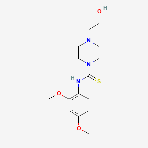 molecular formula C15H23N3O3S B3986184 N-(2,4-dimethoxyphenyl)-4-(2-hydroxyethyl)-1-piperazinecarbothioamide 