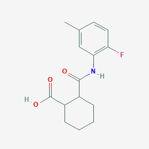 molecular formula C15H18FNO3 B3986196 2-{[(2-fluoro-5-methylphenyl)amino]carbonyl}cyclohexanecarboxylic acid 