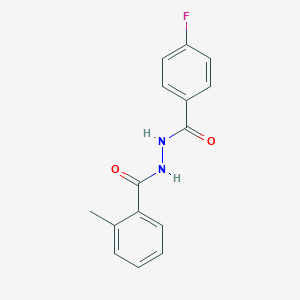 molecular formula C15H13FN2O2 B398621 N'-(4-fluorobenzoyl)-2-methylbenzohydrazide 