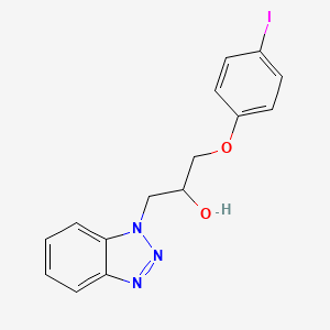 molecular formula C15H14IN3O2 B3986217 1-(1H-1,2,3-benzotriazol-1-yl)-3-(4-iodophenoxy)-2-propanol 