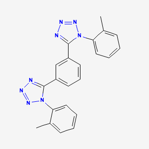 molecular formula C22H18N8 B3986234 5,5'-(1,3-phenylene)bis[1-(2-methylphenyl)-1H-tetrazole] 