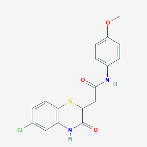 2-(6-chloro-3-oxo-3,4-dihydro-2H-1,4-benzothiazin-2-yl)-N-(4-methoxyphenyl)acetamide