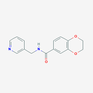 molecular formula C15H14N2O3 B3986248 N-(3-pyridinylmethyl)-2,3-dihydro-1,4-benzodioxine-6-carboxamide 