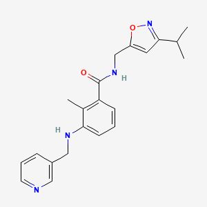 N-[(3-isopropylisoxazol-5-yl)methyl]-2-methyl-3-[(pyridin-3-ylmethyl)amino]benzamide