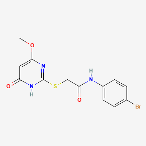 N-(4-bromophenyl)-2-[(4-methoxy-6-oxo-1,6-dihydro-2-pyrimidinyl)thio]acetamide