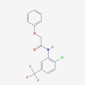 molecular formula C15H11ClF3NO2 B398627 N-[2-chloro-5-(trifluoromethyl)phenyl]-2-phenoxyacetamide CAS No. 303092-43-5