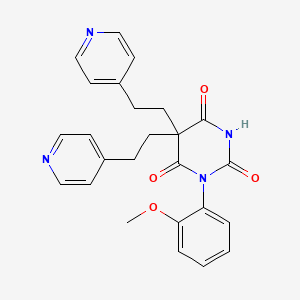 molecular formula C25H24N4O4 B3986273 1-(2-methoxyphenyl)-5,5-bis[2-(4-pyridinyl)ethyl]-2,4,6(1H,3H,5H)-pyrimidinetrione 