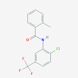molecular formula C15H11ClF3NO B398628 N-[2-chloro-5-(trifluoromethyl)phenyl]-2-methylbenzamide 