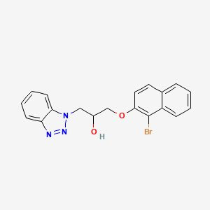 molecular formula C19H16BrN3O2 B3986315 1-(1H-1,2,3-benzotriazol-1-yl)-3-[(1-bromo-2-naphthyl)oxy]-2-propanol 