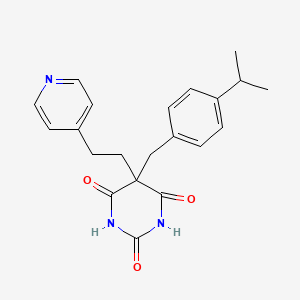 molecular formula C21H23N3O3 B3986316 5-(4-isopropylbenzyl)-5-[2-(4-pyridinyl)ethyl]-2,4,6(1H,3H,5H)-pyrimidinetrione 