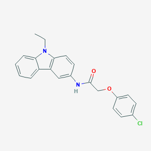 molecular formula C22H19ClN2O2 B398634 2-(4-chlorophenoxy)-N-(9-ethyl-9H-carbazol-3-yl)acetamide 
