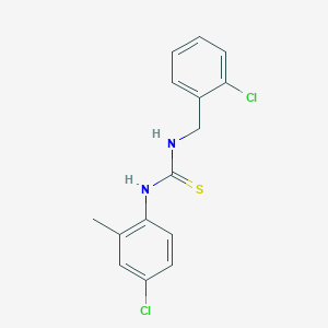 molecular formula C15H14Cl2N2S B3986346 N-(2-chlorobenzyl)-N'-(4-chloro-2-methylphenyl)thiourea 