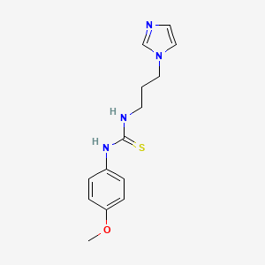 molecular formula C14H18N4OS B3986358 N-[3-(1H-imidazol-1-yl)propyl]-N'-(4-methoxyphenyl)thiourea 