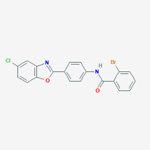 molecular formula C20H12BrClN2O2 B398636 2-bromo-N-[4-(5-chloro-1,3-benzoxazol-2-yl)phenyl]benzamide 