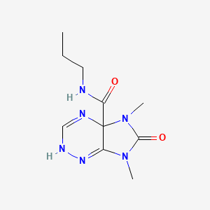 molecular formula C10H16N6O2 B3986370 5,7-dimethyl-6-oxo-N-propyl-4,5,6,7-tetrahydro-4aH-imidazo[4,5-e][1,2,4]triazine-4a-carboxamide 