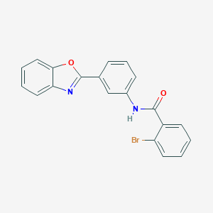 molecular formula C20H13BrN2O2 B398638 N-[3-(1,3-Benzoxazol-2-yl)phenyl]-2-bromobenzamide 