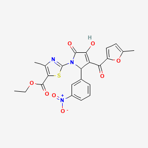 ethyl 2-[3-hydroxy-4-(5-methyl-2-furoyl)-5-(3-nitrophenyl)-2-oxo-2,5-dihydro-1H-pyrrol-1-yl]-4-methyl-1,3-thiazole-5-carboxylate