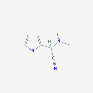 molecular formula C9H13N3 B039864 2-(dimethylamino)-2-(1-methyl-1H-pyrrol-2-yl)acetonitrile CAS No. 117068-07-2
