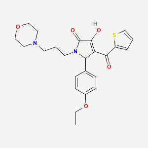 molecular formula C24H28N2O5S B3986408 5-(4-ethoxyphenyl)-3-hydroxy-1-[3-(4-morpholinyl)propyl]-4-(2-thienylcarbonyl)-1,5-dihydro-2H-pyrrol-2-one 