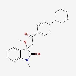 3-[2-(4-cyclohexylphenyl)-2-oxoethyl]-3-hydroxy-1-methyl-1,3-dihydro-2H-indol-2-one